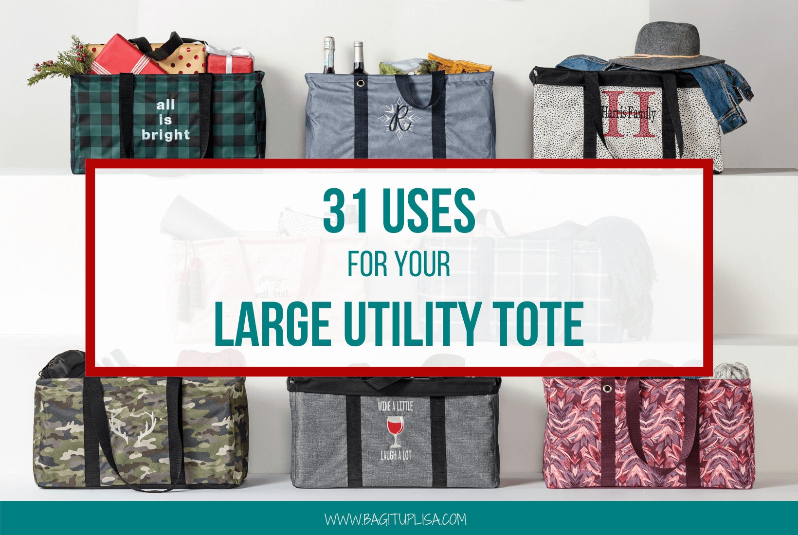 34 Uses for the Large Utility Totes - so many ideas! #LUT